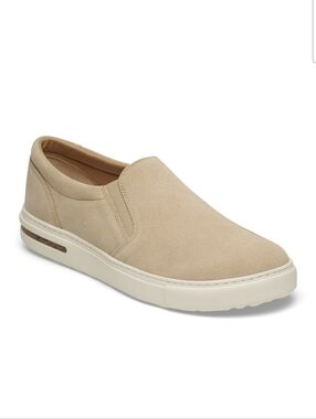 Birkenstock Womens  Slip-On Suede Casual Sneakers in Beige